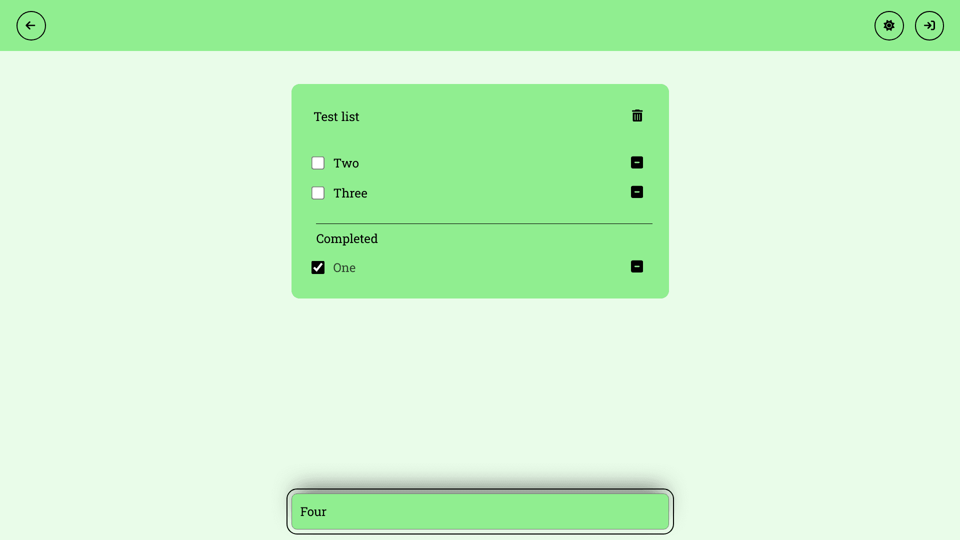 gTodos single todo list light theme